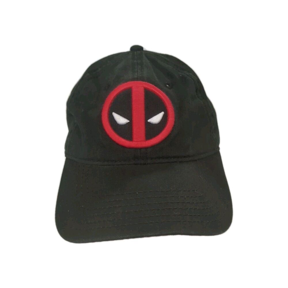 Marvel Deadpool Puff Cap/ Hat Embroidered Logo Comics Black One Size OSFM Unisex